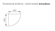 Prostorové schéma - noční stolek Amadeus-min