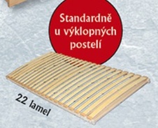 standartní výklopný rošt u postelí s úložným prostorem